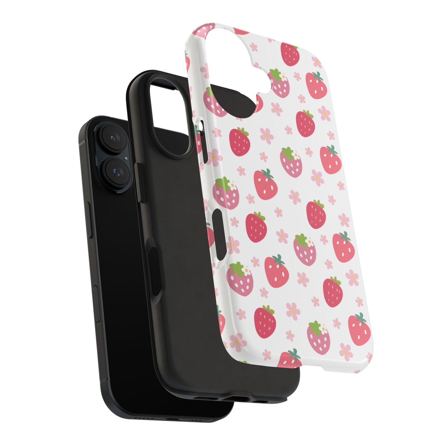 Strawberries and Daisies Tough Phone Case for iPhone and Samsung Galaxy