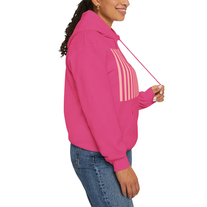 Coral Pink Stripes Hoodie - Hoodie - Kristine Celestine