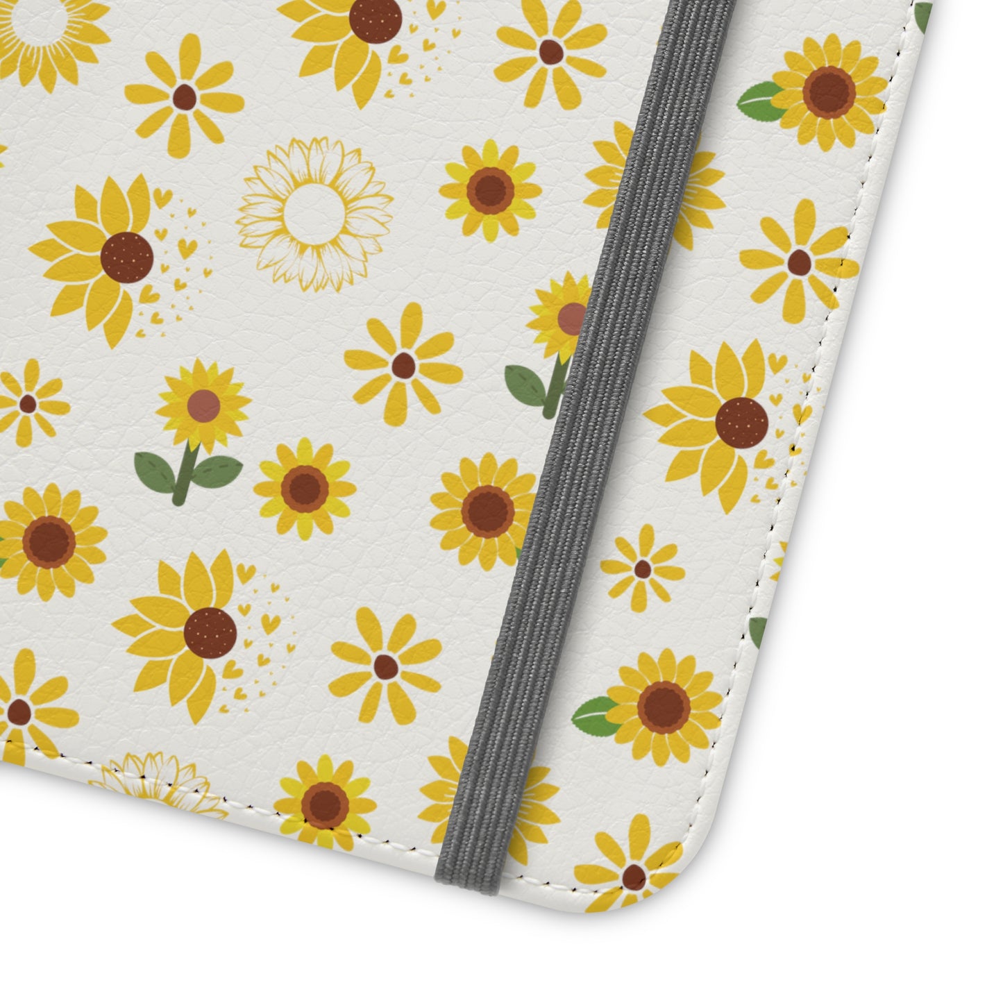 Sunflower Burst Flip Phone Case Cover with Pockets - Phone Case - Kristine Celestine