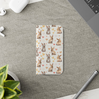 Bunny Love Flip Phone Case Cover with Pockets - Phone Case - Kristine Celestine