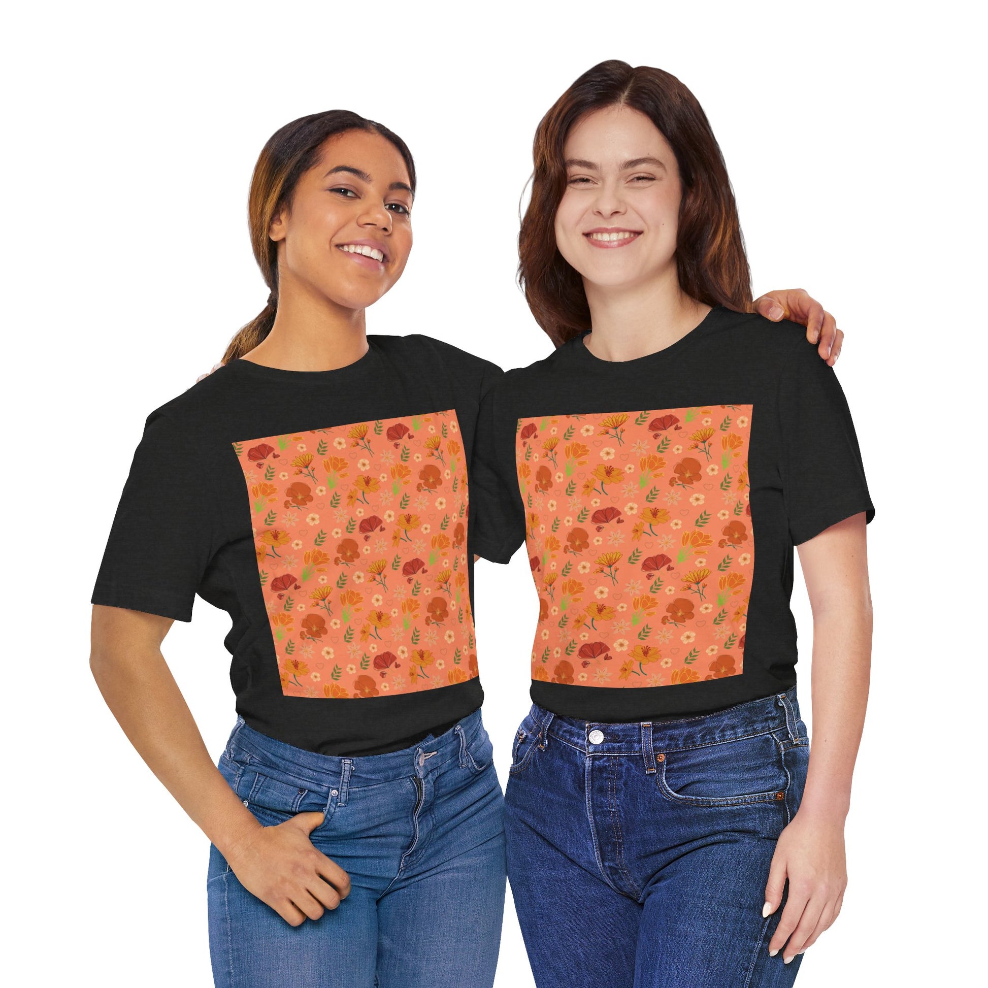 Coral Peach Meadow T - Shirt - T - Shirt - Kristine Celestine