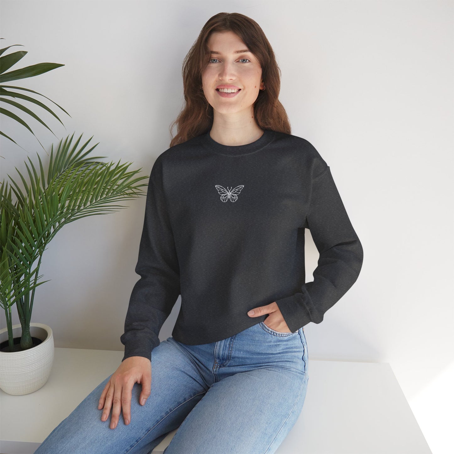 Simple Butterfly Crewneck Sweatshirt