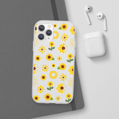 Sunflower Burst Flexible Phone Case iPhone Case Samsung Galaxy