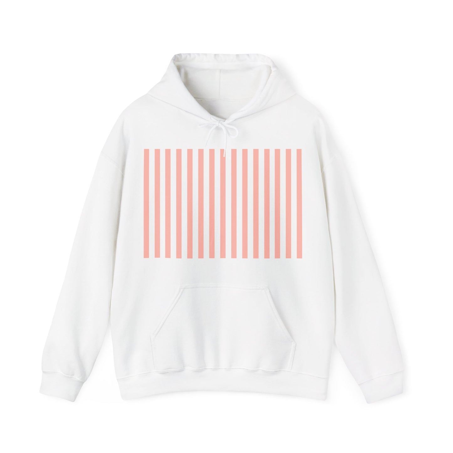 Coral Pink Stripes Hoodie - Hoodie - Kristine Celestine