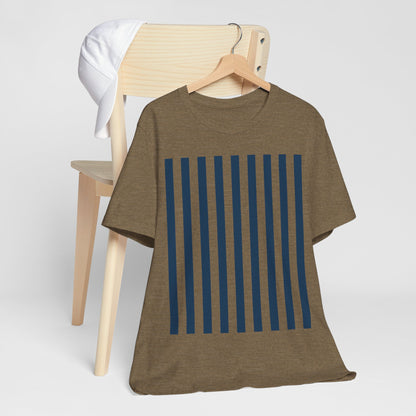 Navy Blue Stripes Shirt Royal Blue T-Shirts