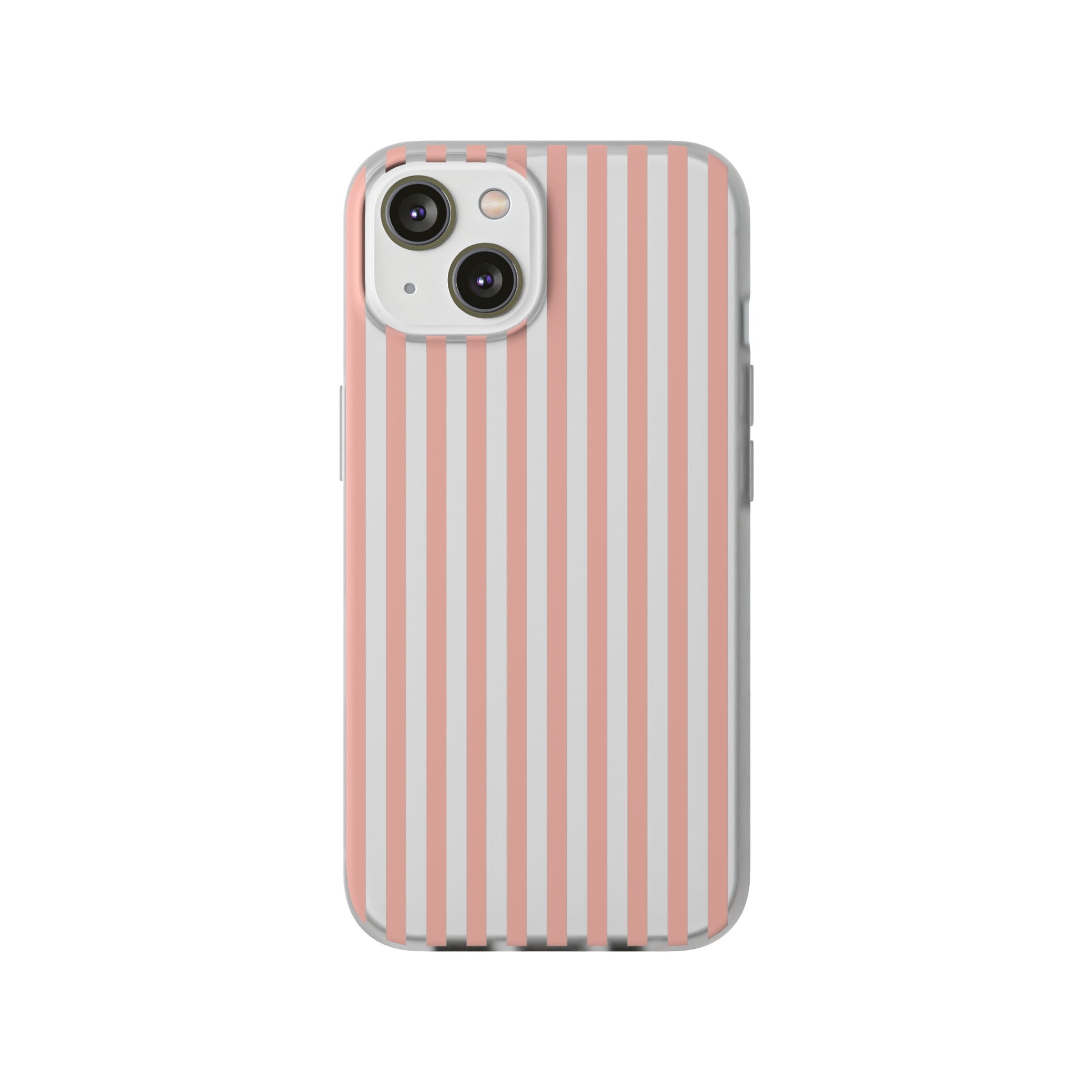 Coral Pink Stripes Flexible Phone Case iPhone Case Samsung Galaxy - Phone Case - Kristine Celestine