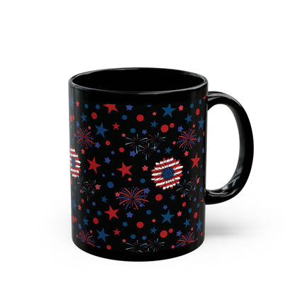 Starry Night America Black Mug Cool Summer Coffee Mug Tea Cup Spring Ceramic Mug