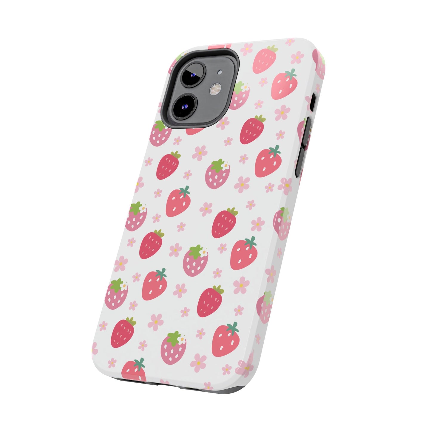 Strawberries and Daisies Tough Phone Case for iPhone and Samsung Galaxy