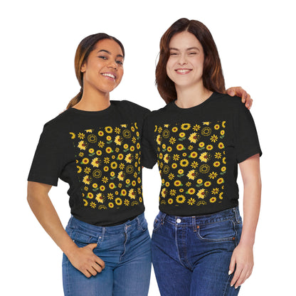 Camisa unisex con ráfaga de girasol