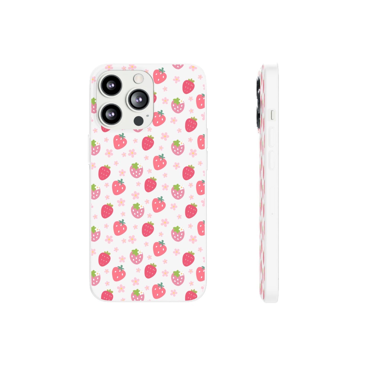 Strawberries and Daisies Flexible Phone Case iPhone Case Samsung Galaxy - Phone Case - Kristine Celestine