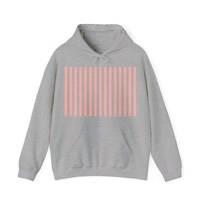 Coral Pink Stripes Hoodie - Hoodie - Kristine Celestine