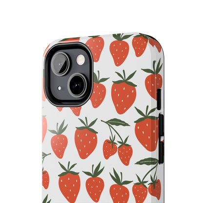 Tropical Strawberry Tough Phone Case for iPhone and Samsung Galaxy