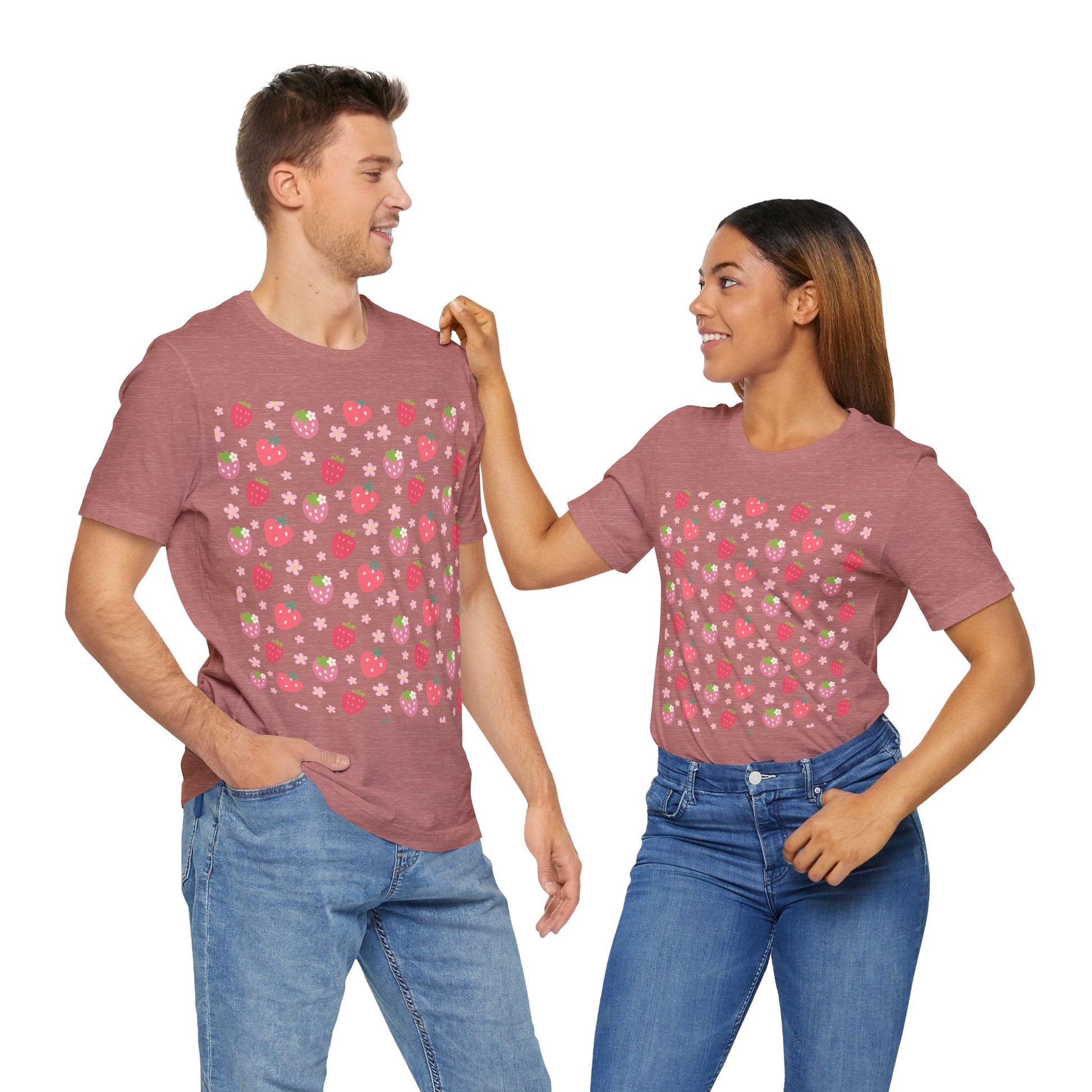 Strawberries and Daisies T - Shirt - T - Shirt - Kristine Celestine