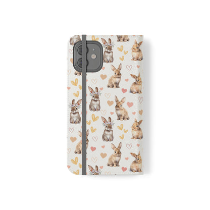 Bunny Love Flip Phone Case Cover with Pockets - Phone Case - Kristine Celestine