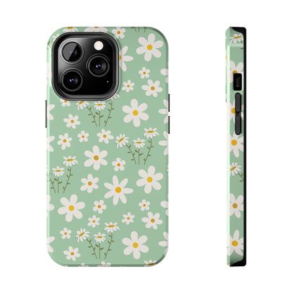 Mint Daisy Delight Tough Phone Case for iPhone and Samsung Galaxy