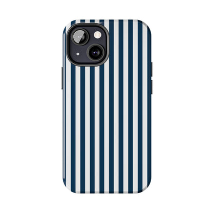 Navy Blue Stripes Tough Phone Case for iPhone and Samsung Galaxy