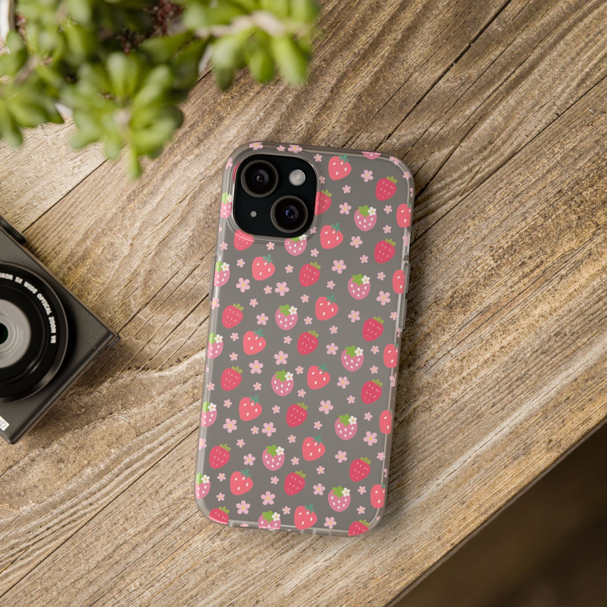 Strawberries and Daisies Flexible Phone Case iPhone Case Samsung Galaxy - Phone Case - Kristine Celestine