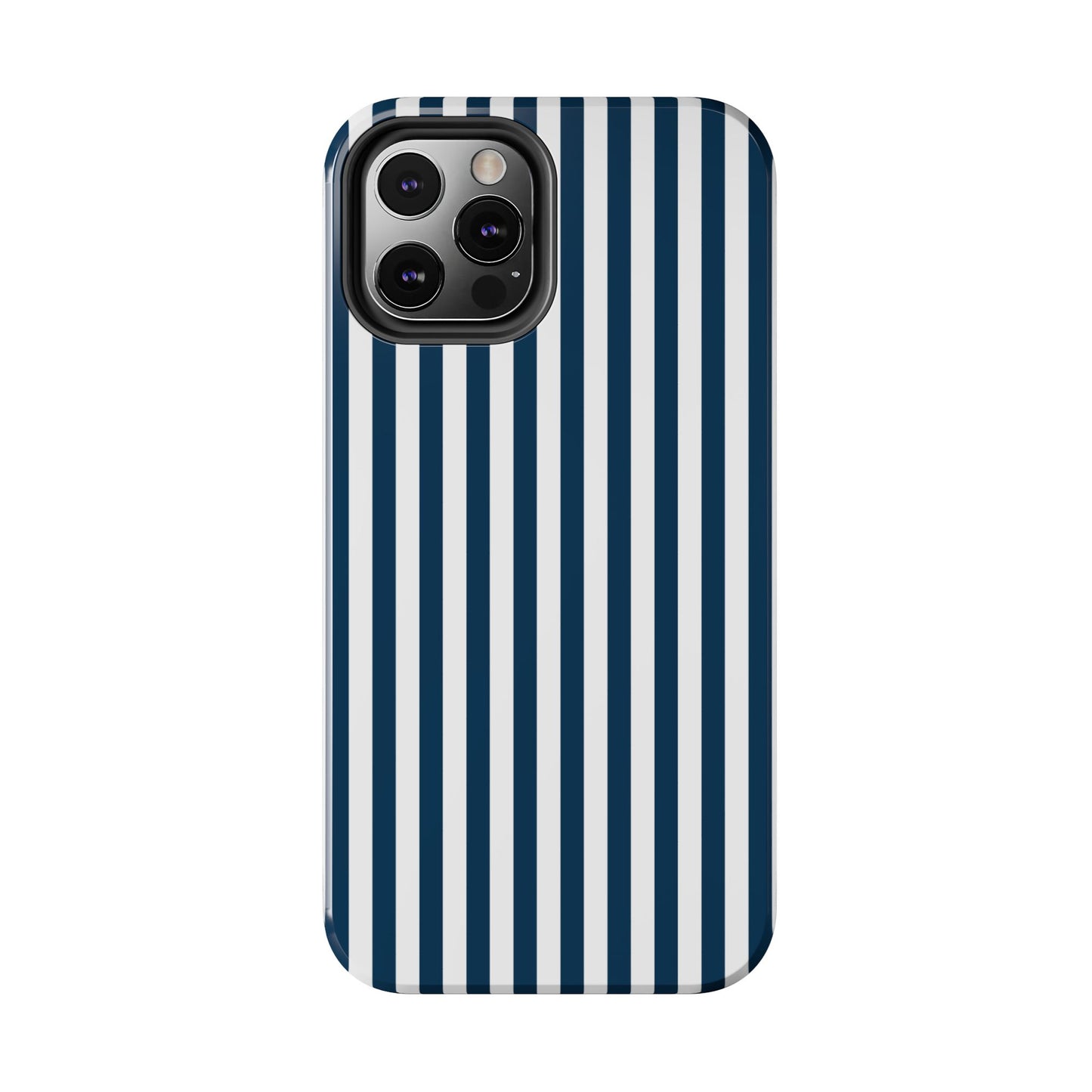 Navy Blue Stripes Tough Phone Case for iPhone and Samsung Galaxy