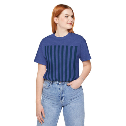 Navy Blue Stripes Shirt Royal Blue T-Shirts