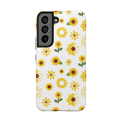 Sunflower Burst Tough Phone Case for iPhone and Samsung Galaxy