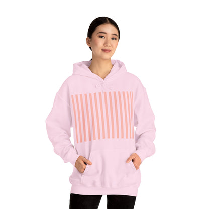 Coral Pink Stripes Hoodie - Hoodie - Kristine Celestine