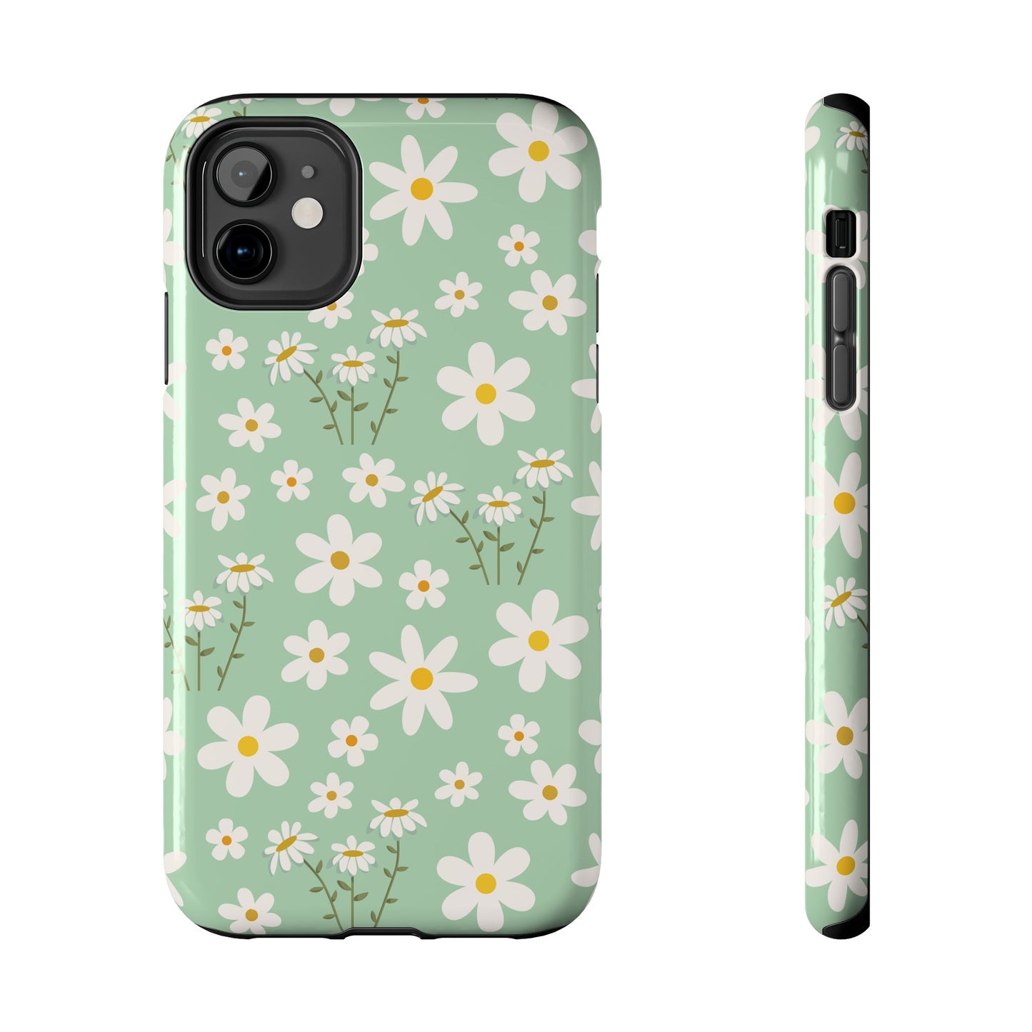 Mint Daisy Delight Tough Phone Case for iPhone and Samsung Galaxy