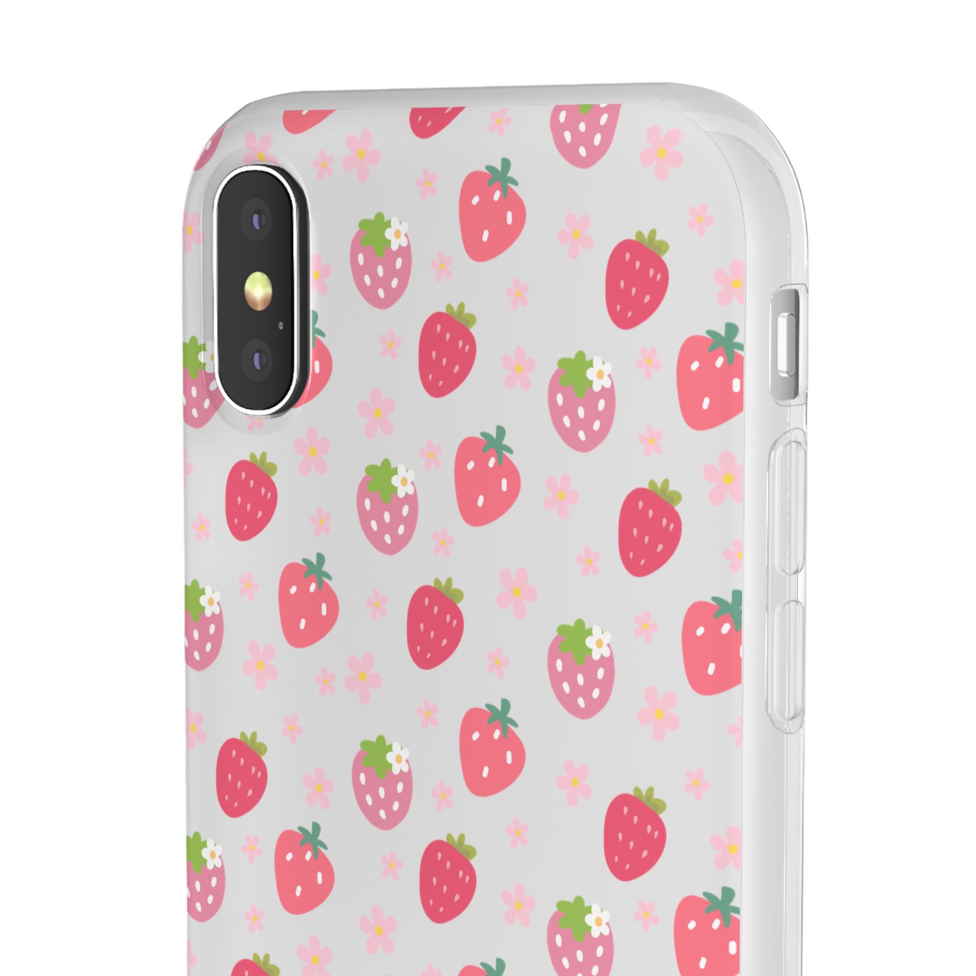 Strawberries and Daisies Flexible Phone Case iPhone Case Samsung Galaxy - Phone Case - Kristine Celestine