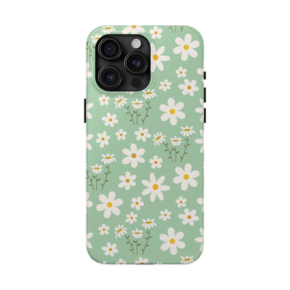 Mint Daisy Delight Tough Phone Case for iPhone and Samsung Galaxy