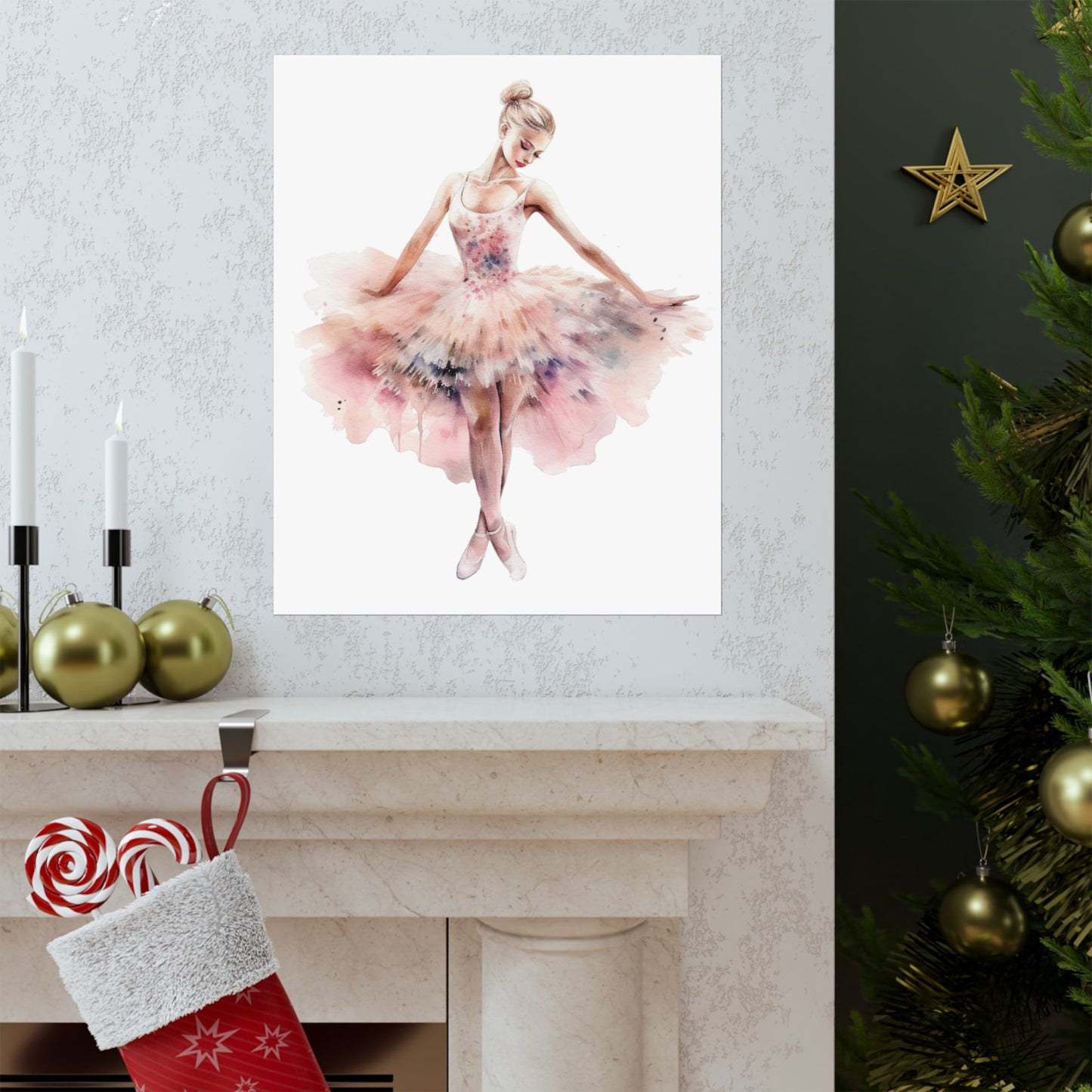 Lovely Pink Ballerina Princess Wall Art Poster (A9) - Poster - Kristine Celestine