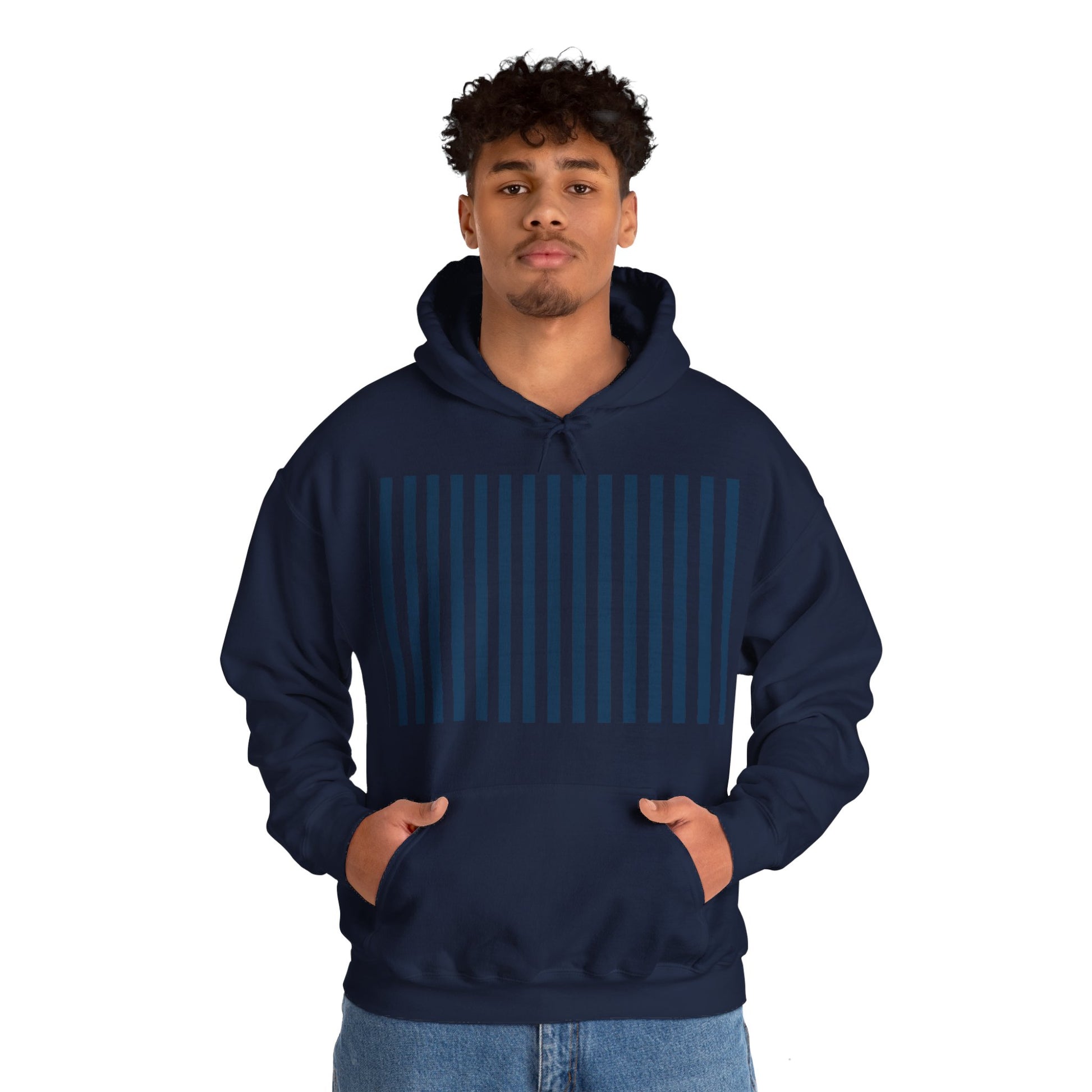 Navy Blue Stripes Hoodie - Hoodie - Kristine Celestine