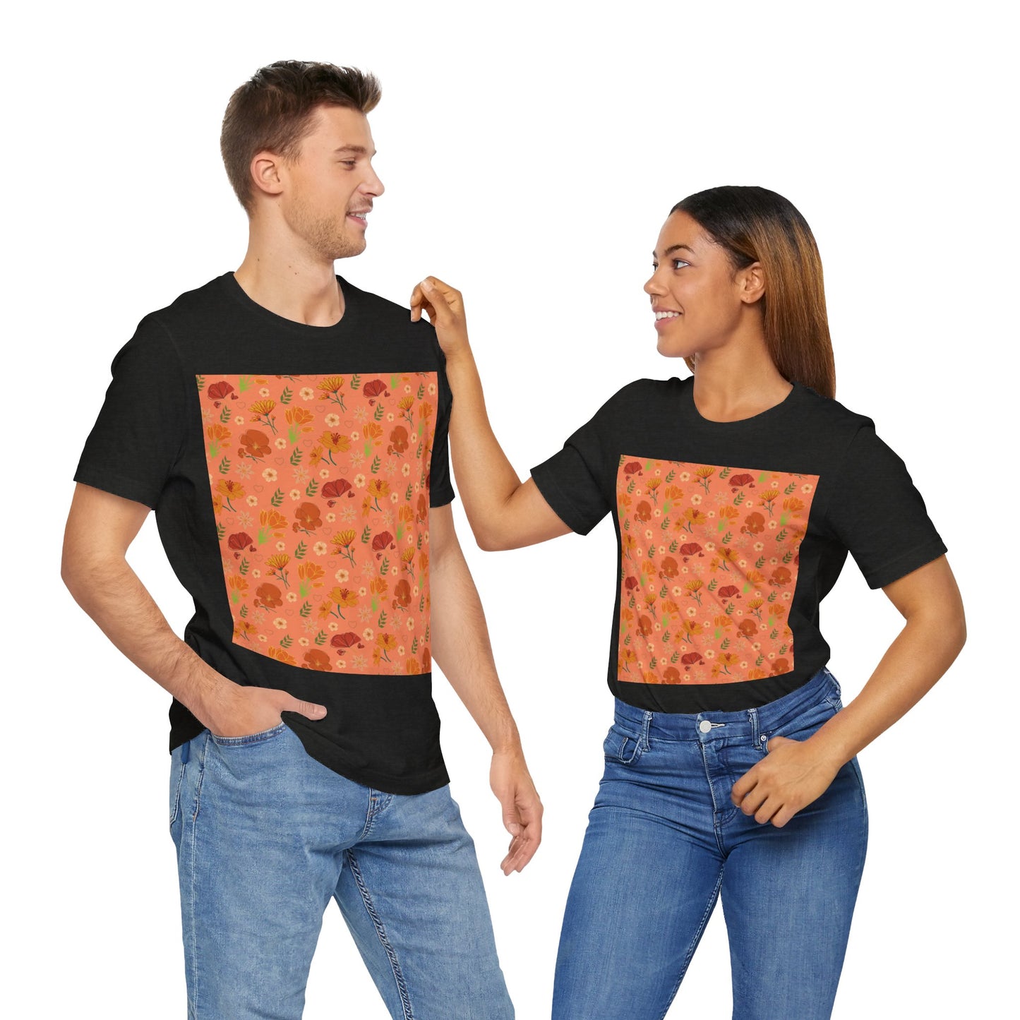 Coral Peach Meadow T - Shirt - T - Shirt - Kristine Celestine