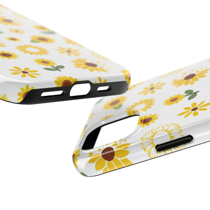 Sunflower Burst Tough Phone Case for iPhone and Samsung Galaxy