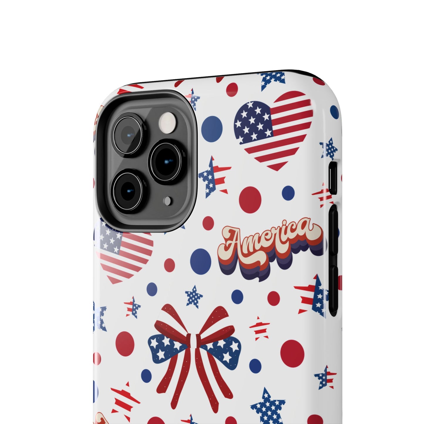 Coque de téléphone robuste America's Sweetheart and Bows pour iPhone et Samsung Galaxy