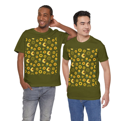 Camisa unisex con ráfaga de girasol