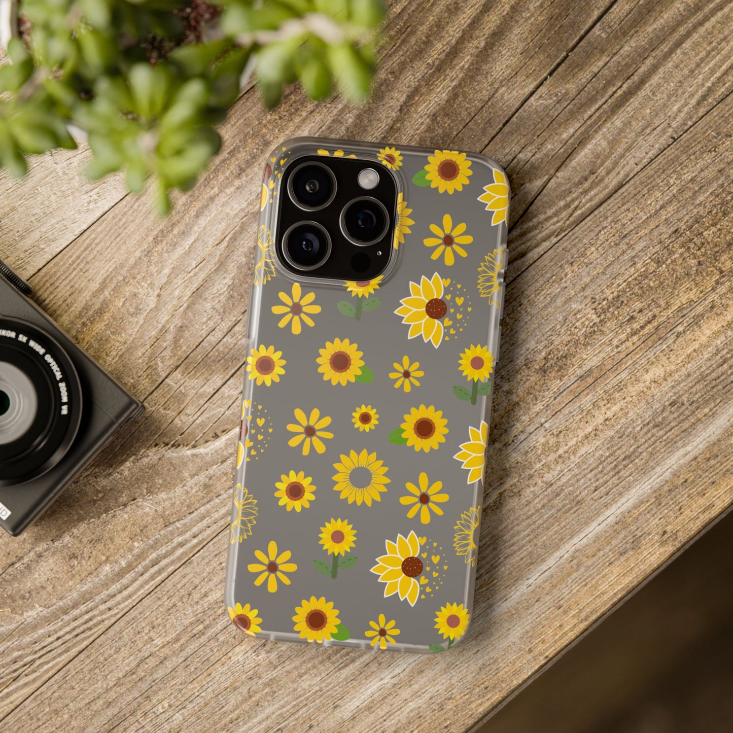 Sunflower Burst Flexible Phone Case iPhone Case Samsung Galaxy