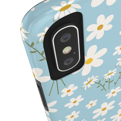 Sky Blue Daisy Tough Phone Case for iPhone and Samsung Galaxy