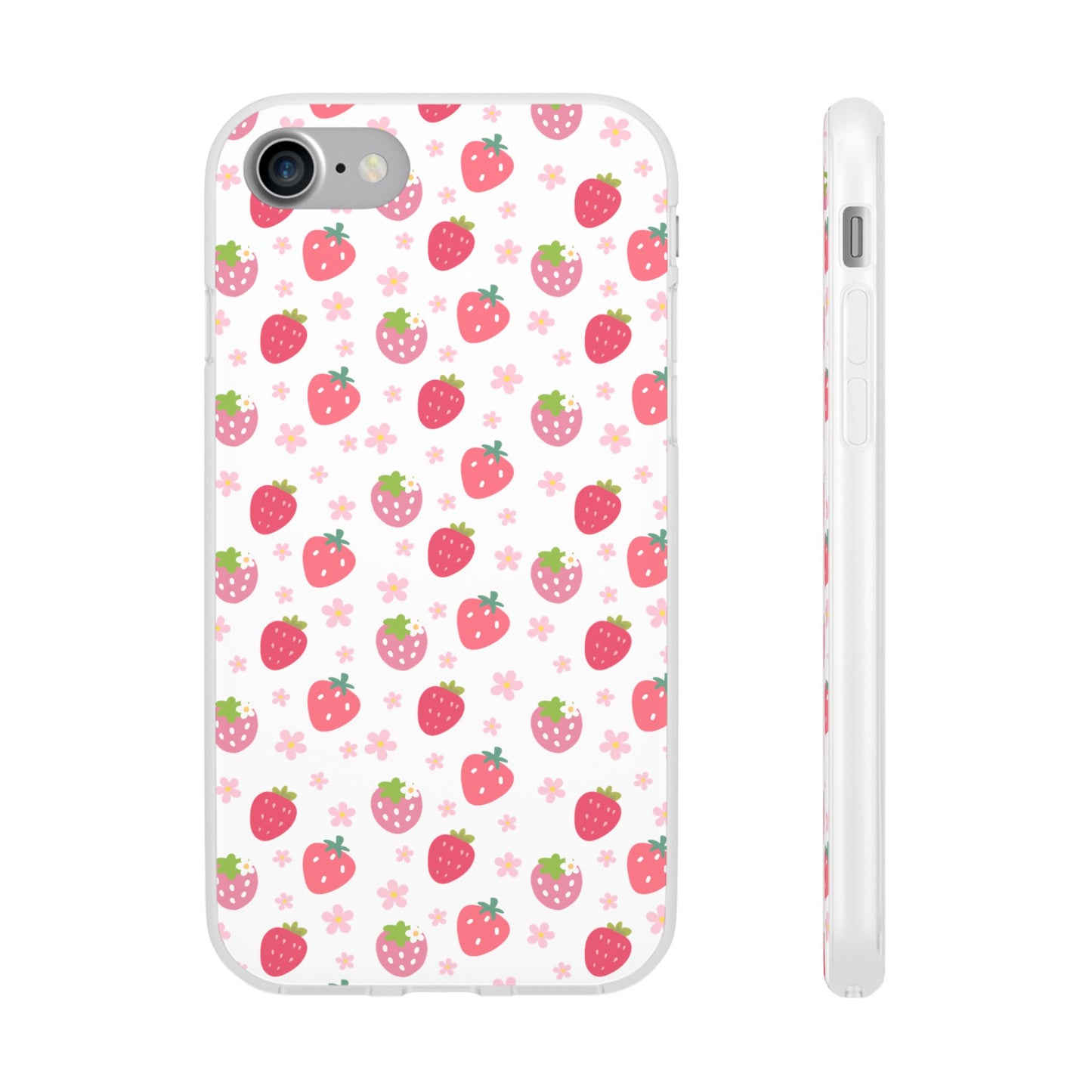 Strawberries and Daisies Flexible Phone Case iPhone Case Samsung Galaxy - Phone Case - Kristine Celestine