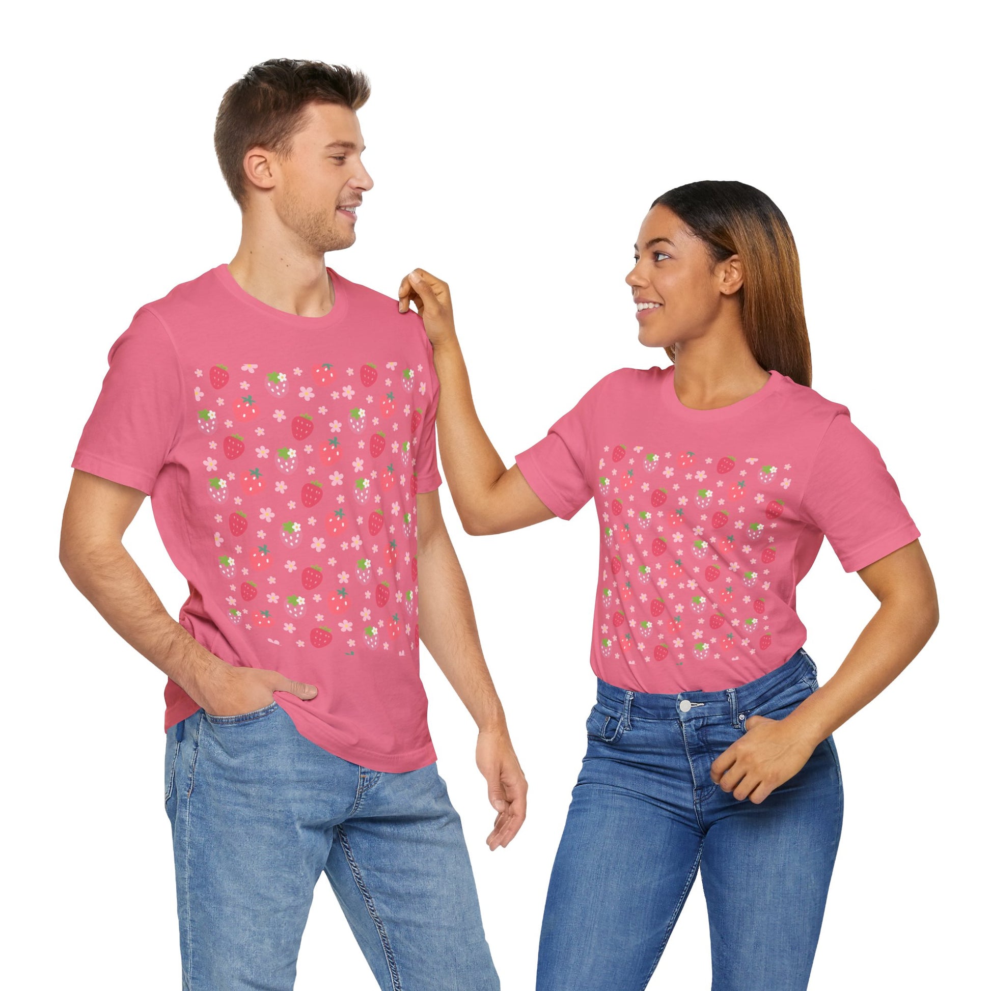 Strawberries and Daisies T - Shirt - T - Shirt - Kristine Celestine