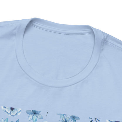 Snowy Blue Flowers Unisex Shirt - T - Shirt - Printify - Kristine Celestine