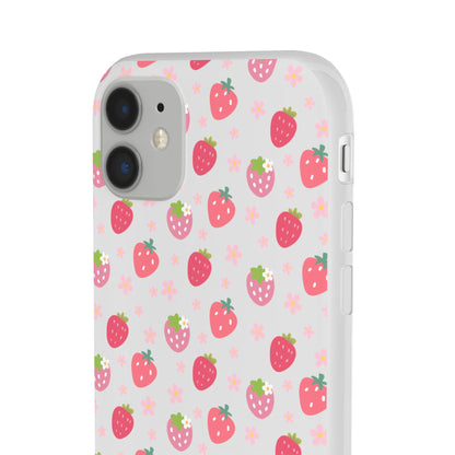 Strawberries and Daisies Flexible Phone Case iPhone Case Samsung Galaxy - Phone Case - Kristine Celestine