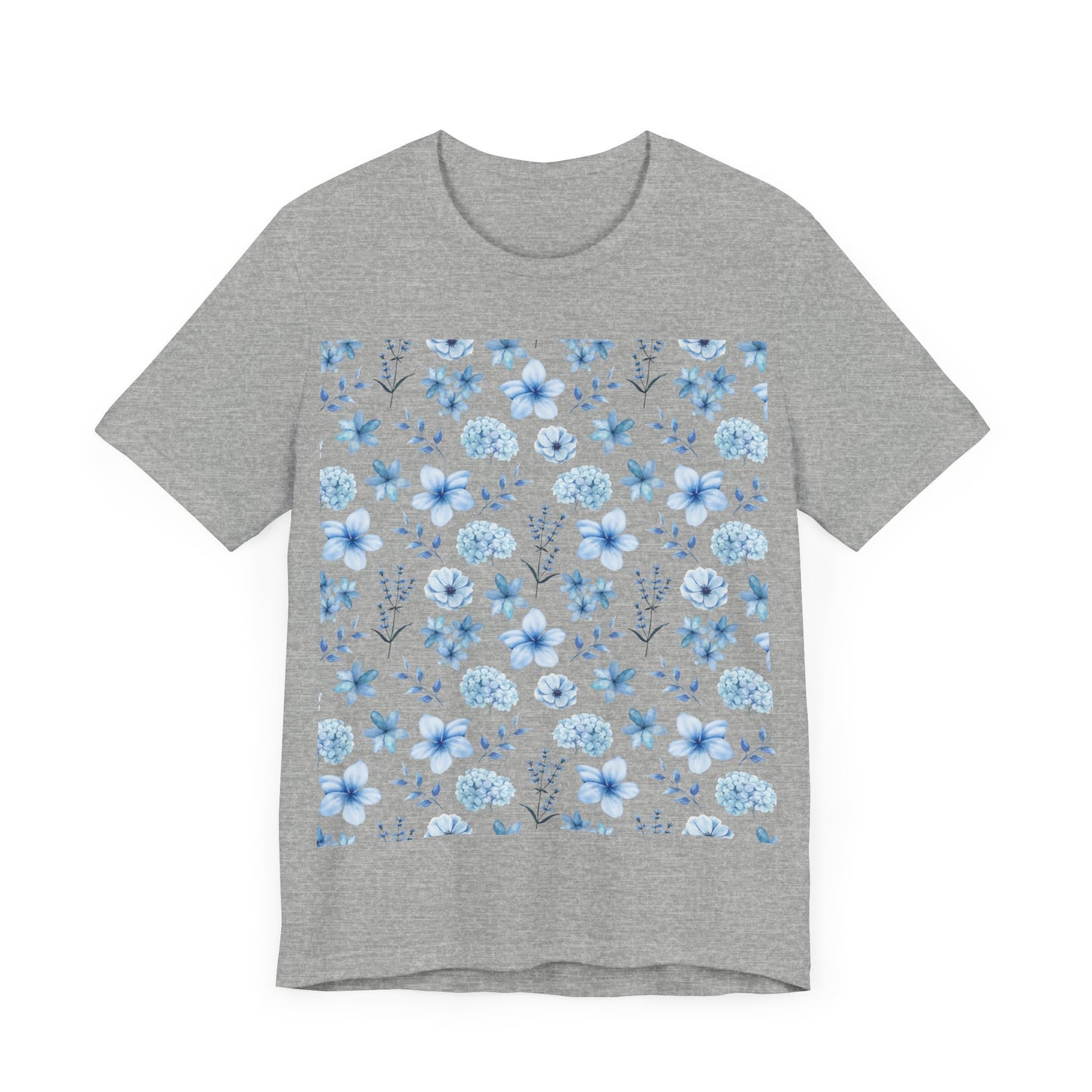 Snowy Blue Flowers T - Shirt - T - Shirt - Kristine Celestine