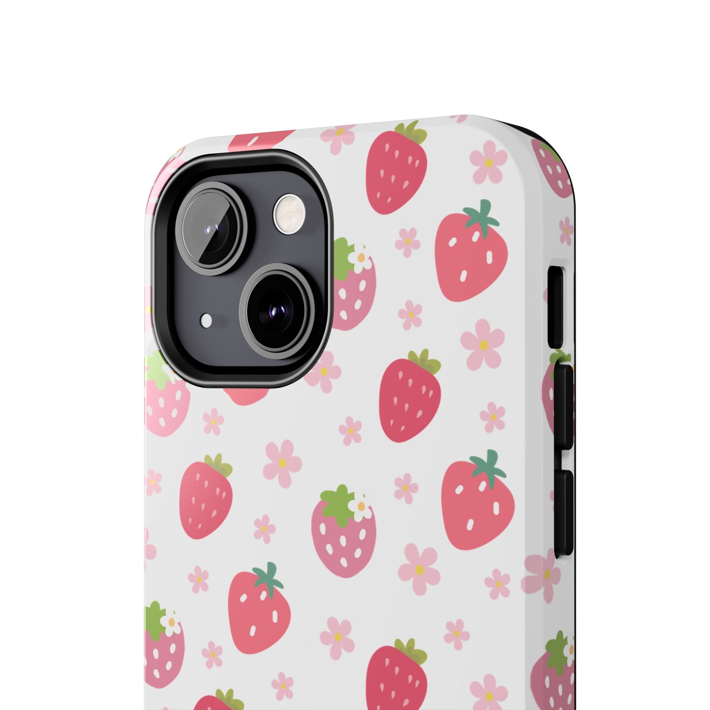 Strawberries and Daisies Tough Phone Case for iPhone and Samsung Galaxy