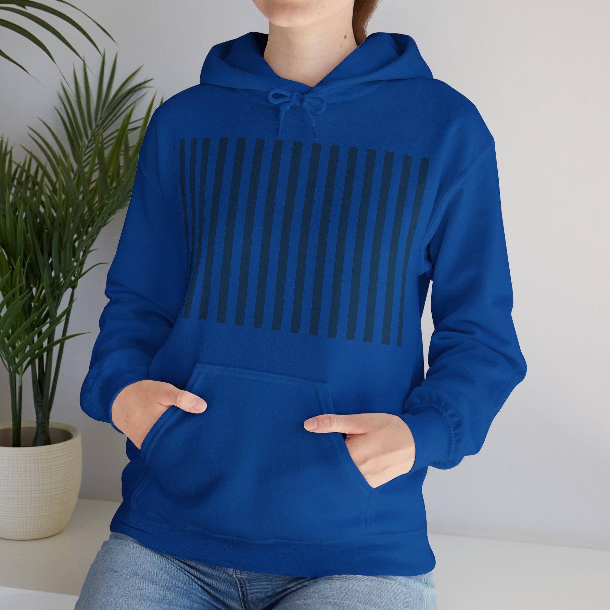 Navy Blue Stripes Hoodie - Hoodie - Kristine Celestine