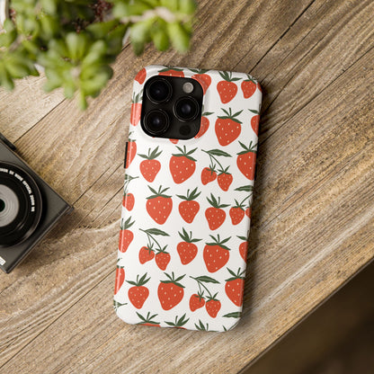 Tropical Strawberry Tough Phone Case for iPhone and Samsung Galaxy