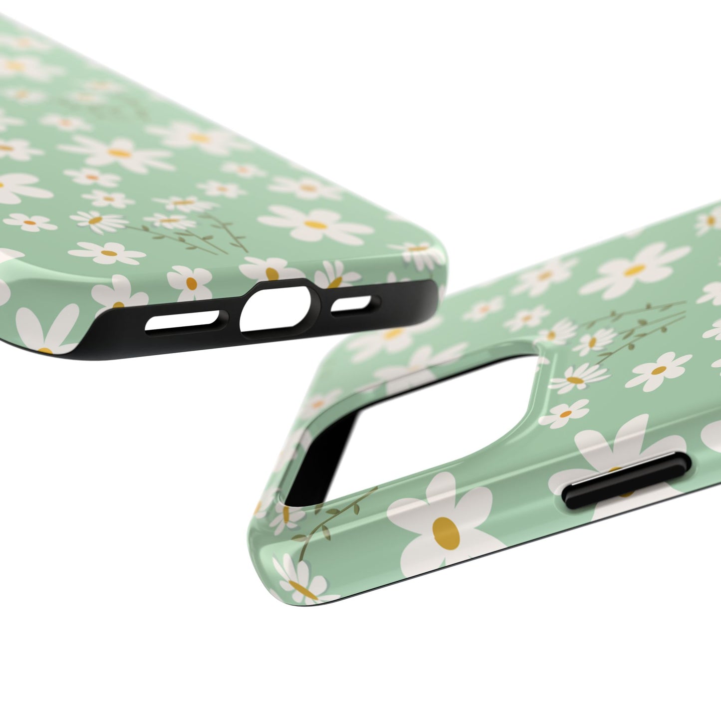 Mint Daisy Delight Tough Phone Case for iPhone and Samsung Galaxy