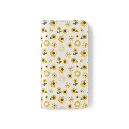 Sunflower Burst Flip Phone Case Cover with Pockets - Phone Case - Kristine Celestine