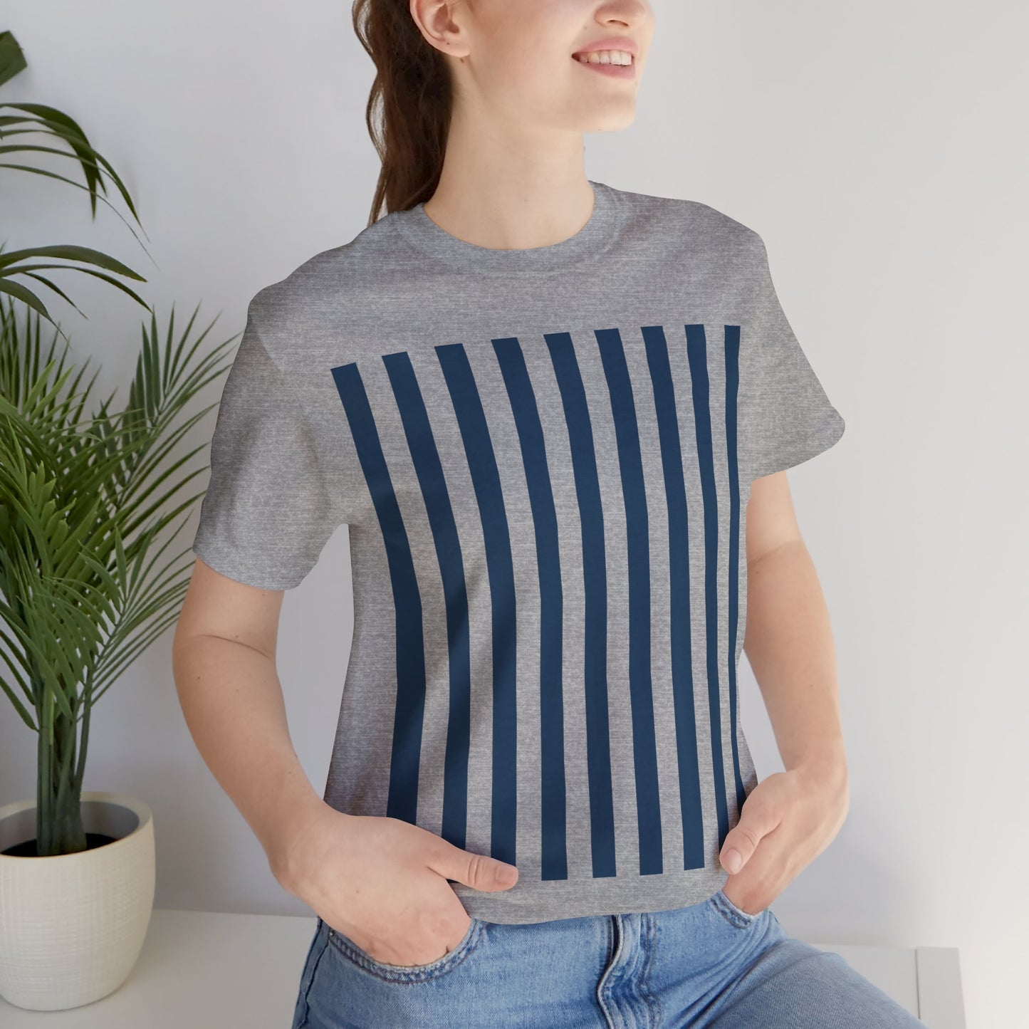 Navy Blue Stripes Shirt Royal Blue T-Shirts