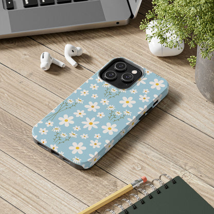 Sky Blue Daisy Tough Phone Case for iPhone and Samsung Galaxy