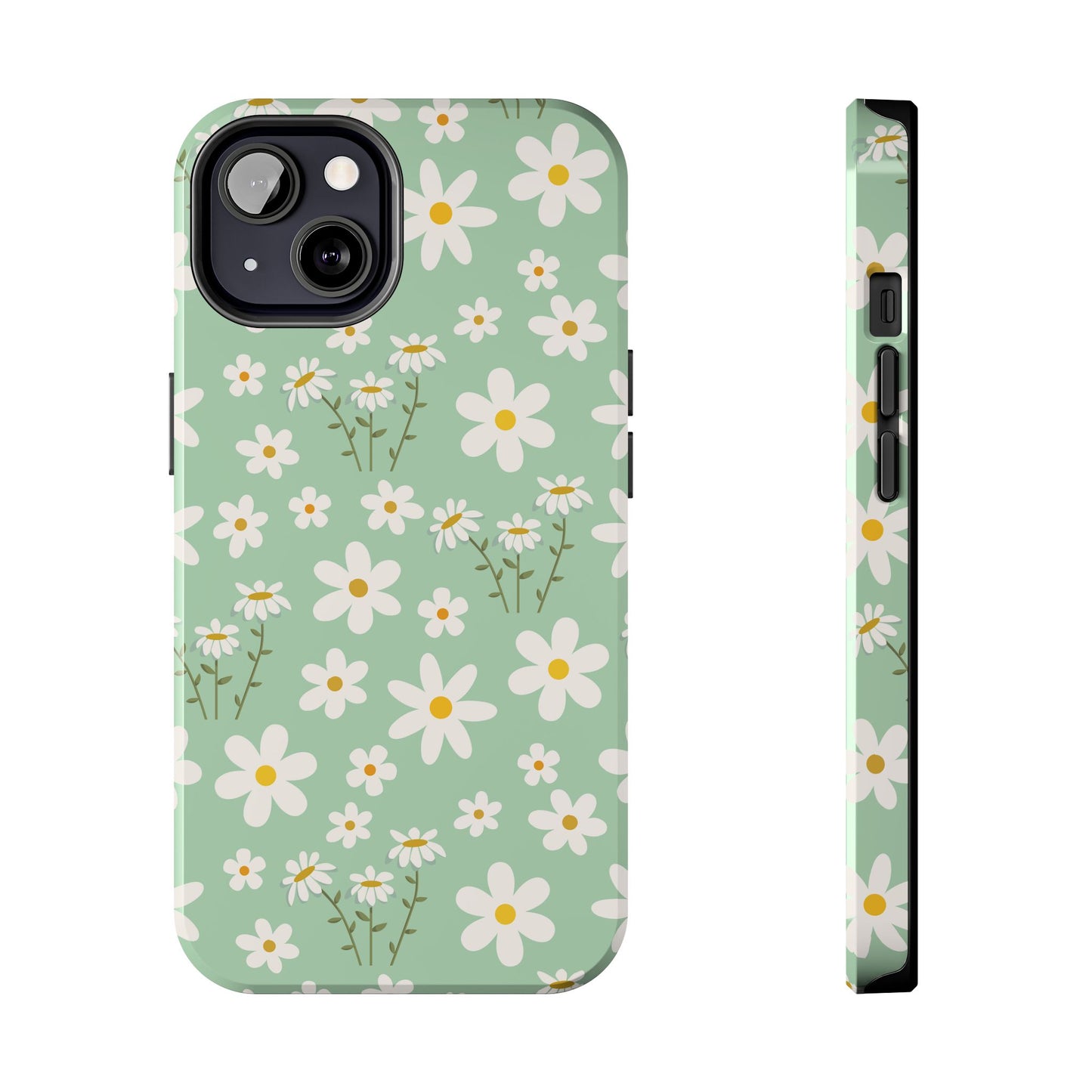 Mint Daisy Delight Tough Phone Case for iPhone and Samsung Galaxy