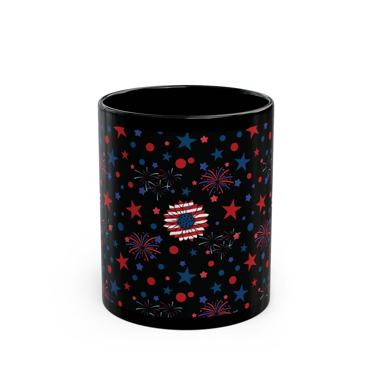 Starry Night America Black Mug Cool Summer Coffee Mug Tea Cup Spring Ceramic Mug